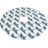 Cartoon militair jachtvliegtuig kerstboom rok (Gekanteld)