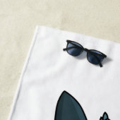 Cartoon militair jachtvliegtuig strandlaken (In situ)