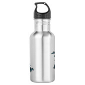 Cartoon militair jachtvliegtuig waterfles  (Achterkant)