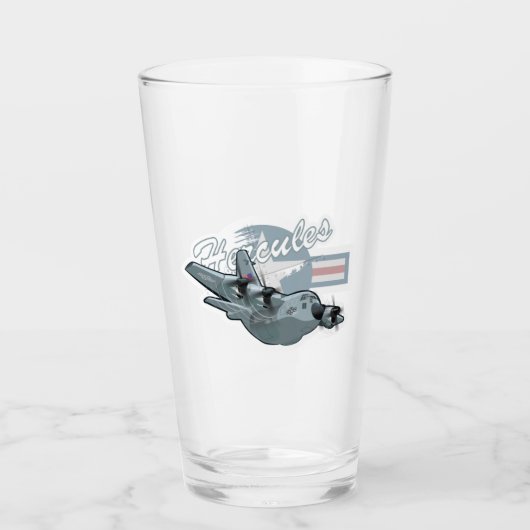 Cartoon militair vliegtuig glas (Voorkant)