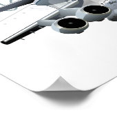 Cartoon militair vliegtuig poster (Hoek)