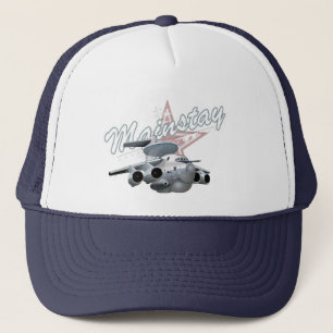 Cartoon militair vliegtuig trucker pet