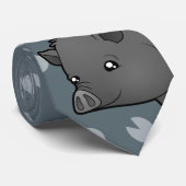 Cartoon Miniature Pig Stropdas (Opgerold)