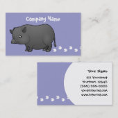 Cartoon Miniature Pig Visitekaartje (Voorkant / Achterkant)