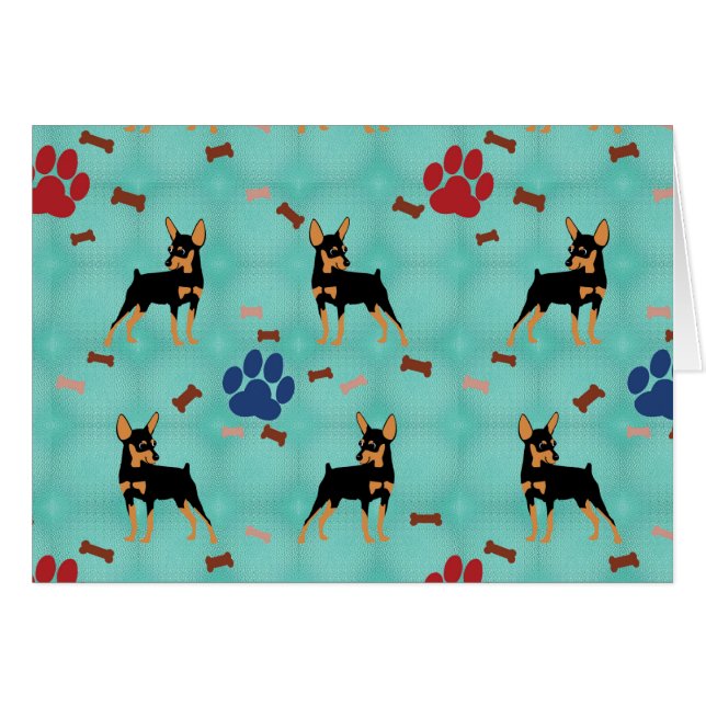 Cartoon Miniature Pinscher (Voorkant Horizontaal)