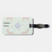 Cartoon Miniature Pinscher Bagagelabel (Achterkant horizontaal)