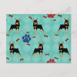 Cartoon Miniature Pinscher Briefkaart