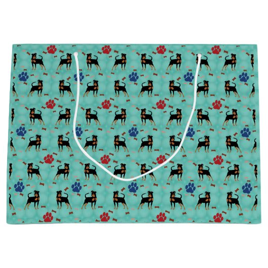 Cartoon Miniature Pinscher Groot Cadeauzakje (Voorkant)