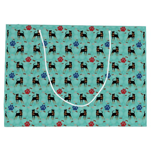 Cartoon Miniature Pinscher Groot Cadeauzakje (Achterkant)