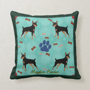 Cartoon Miniature Pinscher Kussen