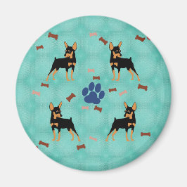 Cartoon Miniature Pinscher Magneet