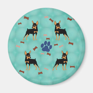 Cartoon Miniature Pinscher Magneet
