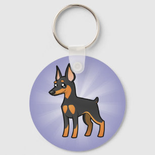 Cartoon Miniature Pinscher/Manchester Terrier Sleutelhanger