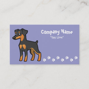 Cartoon Miniature Pinscher/Manchester Terrier Visitekaartje
