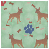 Cartoon Miniature Pinscher Stof (Close Up)