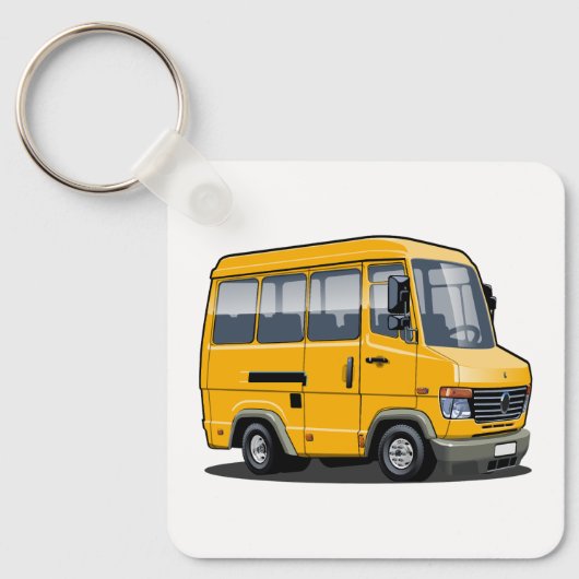 Cartoon-minibus Sleutelhanger (Voorkant)
