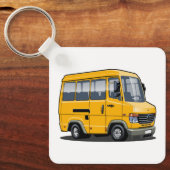 Cartoon-minibus Sleutelhanger (Voorkant)