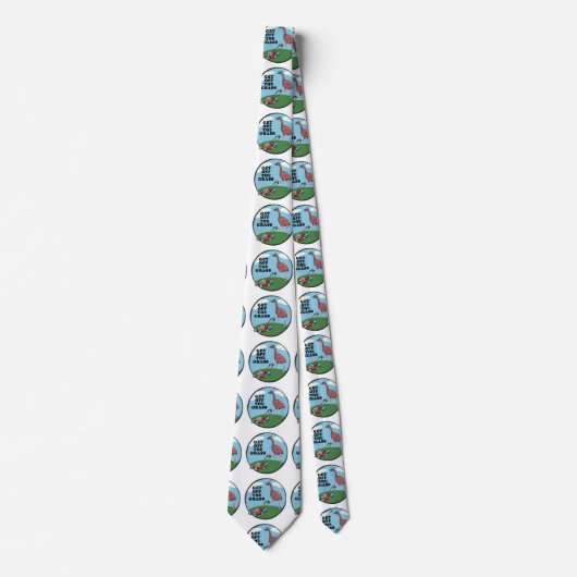 Cartoon Moa uitgestorven NZ vogel Stropdas (Voorkant)