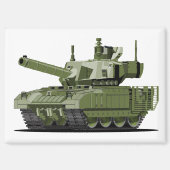 Cartoon modern armored tank magneet (Voorkant)