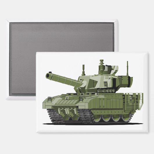 Cartoon modern armored tank magneet (Voorkant / Achterkant)