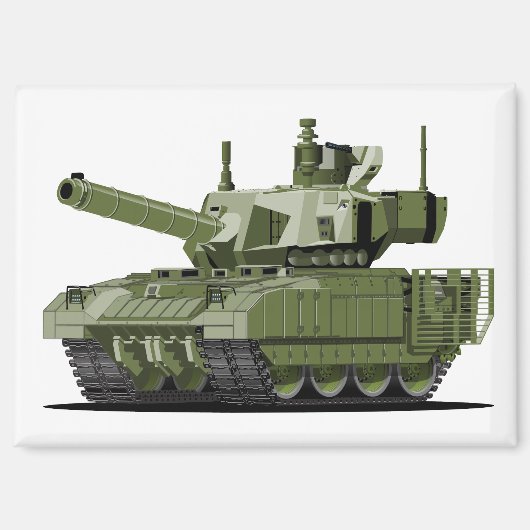 Cartoon moderne gepantserde tank magneet (Voorkant)