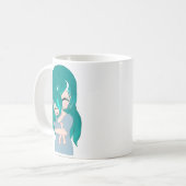 Cartoon moeder & dochter Mok (Voorkant links)