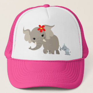 Cartoon Moeder Elephant en Calf Pet