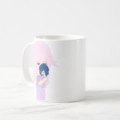 Cartoon moeder met haar baby meisje Mok (Voorkant links)