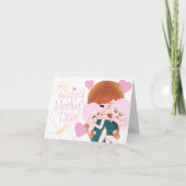 Cartoon moeder met haar tweeling Kaart (Voorkant)