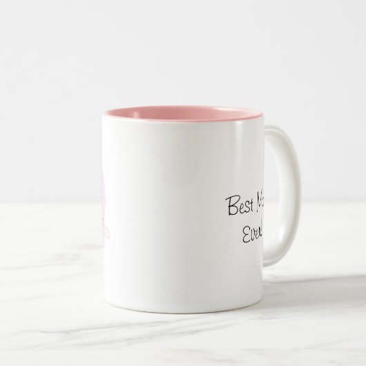 Cartoon moeder met haar tweeling Mok (Voorkant rechts)