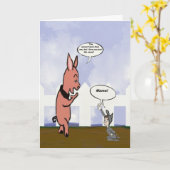 Cartoon moederdag Kaart (Gele Bloem)