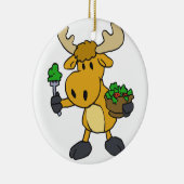 Cartoon moerassalade | Achterkleur kiezen Keramisch Ornament (Rechts)