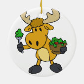 Cartoon moerassalade | Achterkleur kiezen Keramisch Ornament (Achterkant)