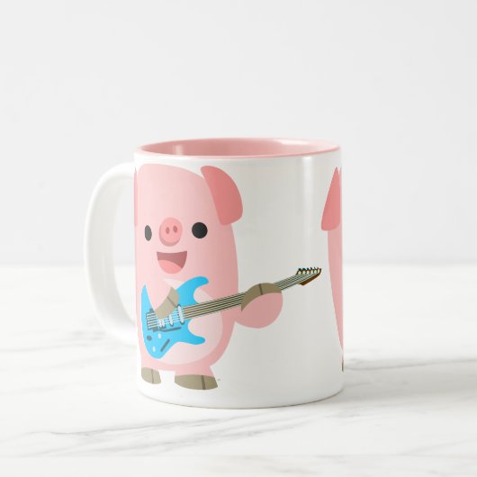 Cartoon-Mok van Cute Rockin Tweekleurige Koffiemok (Voorkant links)