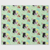 cartoon mol. Gelukkige verjaardag! Cadeaupapier (Vlak)