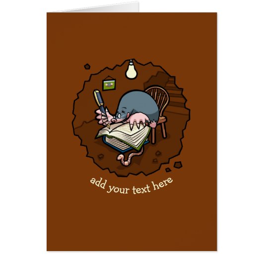 Cartoon molaar schrijver boekje in de rij (Voorkant)