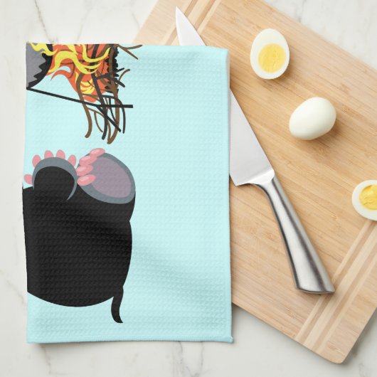 cartoon mole en egel theedoek (Quarter Fold)