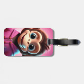 Cartoon Monkey Bagagelabel (Achterkant horizontaal)