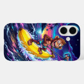 Cartoon Monkey Banana Fun Case (Achterkant (horizontaal))