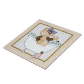 Cartoon Monkey Bathroom leuke tegel Tegeltje (Zijkant)