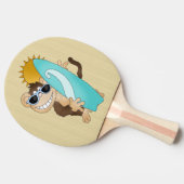 cartoon Monkey Beach Ping Pong Paddle Tafeltennisbatje (Zijkant)