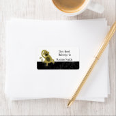 Cartoon Monkey Bookplate Etiket (Insitu)