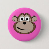 Cartoon Monkey Face Button (Voorkant)
