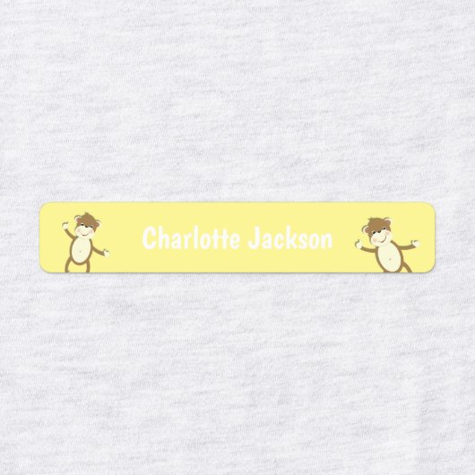Cartoon Monkey gepersonaliseerd Labels (Design 2)