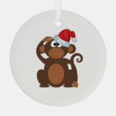 Cartoon Monkey Glass Ornament (Achterkant)