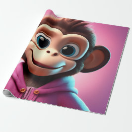 Cartoon Monkey inpakpapier