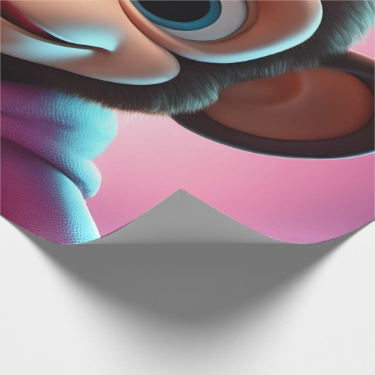 Cartoon Monkey inpakpapier (Hoek)