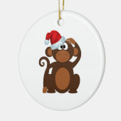 Cartoon Monkey Keramisch Ornament (Links)