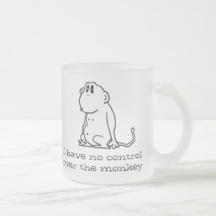 Cartoon Monkey Matglas Koffiemok