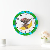 Cartoon Monkey-muurklok Grote Klok (Huis)